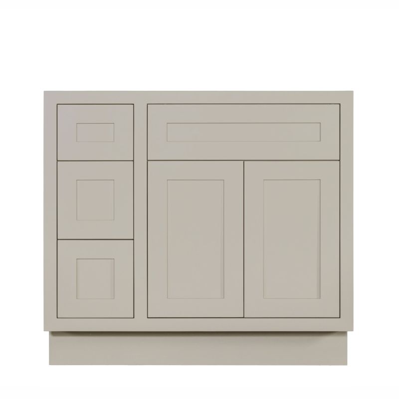 D7-VSD3621L Tuscan Gray Vanity Sink Base drawer 36" Left