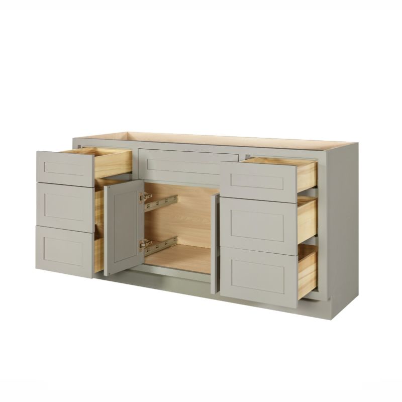 D7-VSD6021 Tuscan Gray Vanity Sink Drawer Base 60"
