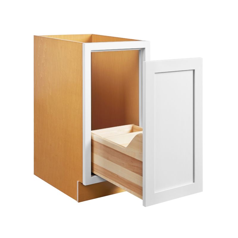 D1-BP18 Snow White Base Trash Cabinet 18"