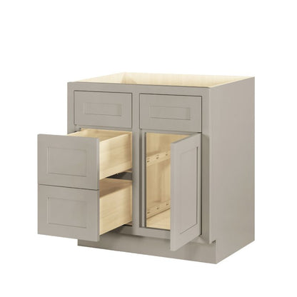 D7-VSD3021L Tuscan Gray Vanity Sink Base drawer  30" Left