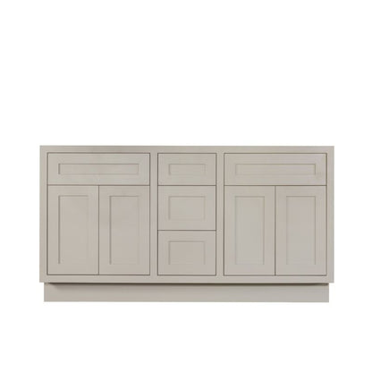 D7-VCD6021 Tuscan Gray Vanity Double Sink Base 60"