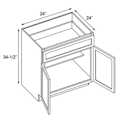 PWO-B24 Premium White Oak Base 24"