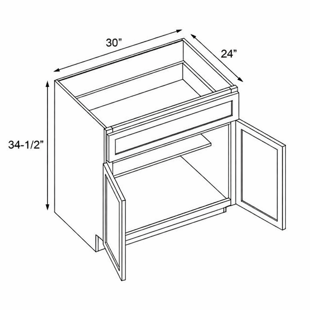 PWO-B30 Premium White Oak Base 30"