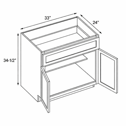 PWO-B33 Premium White Oak Base 33"