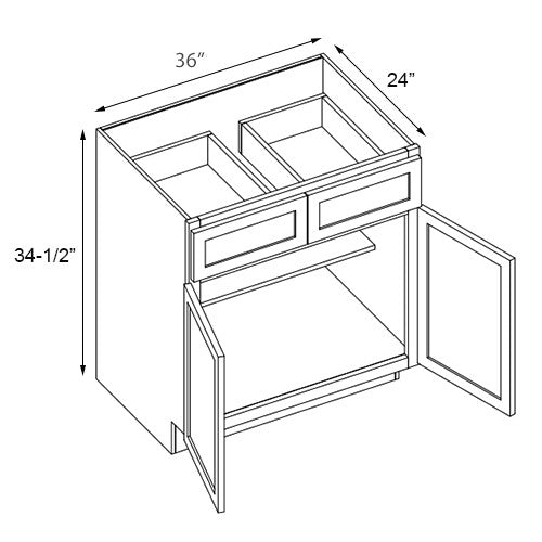 PWO-B36 Premium White Oak Base 36"
