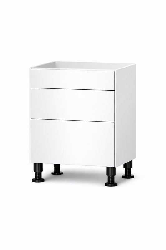 GW-DB21-3 Glossy White Drawer Base 21"