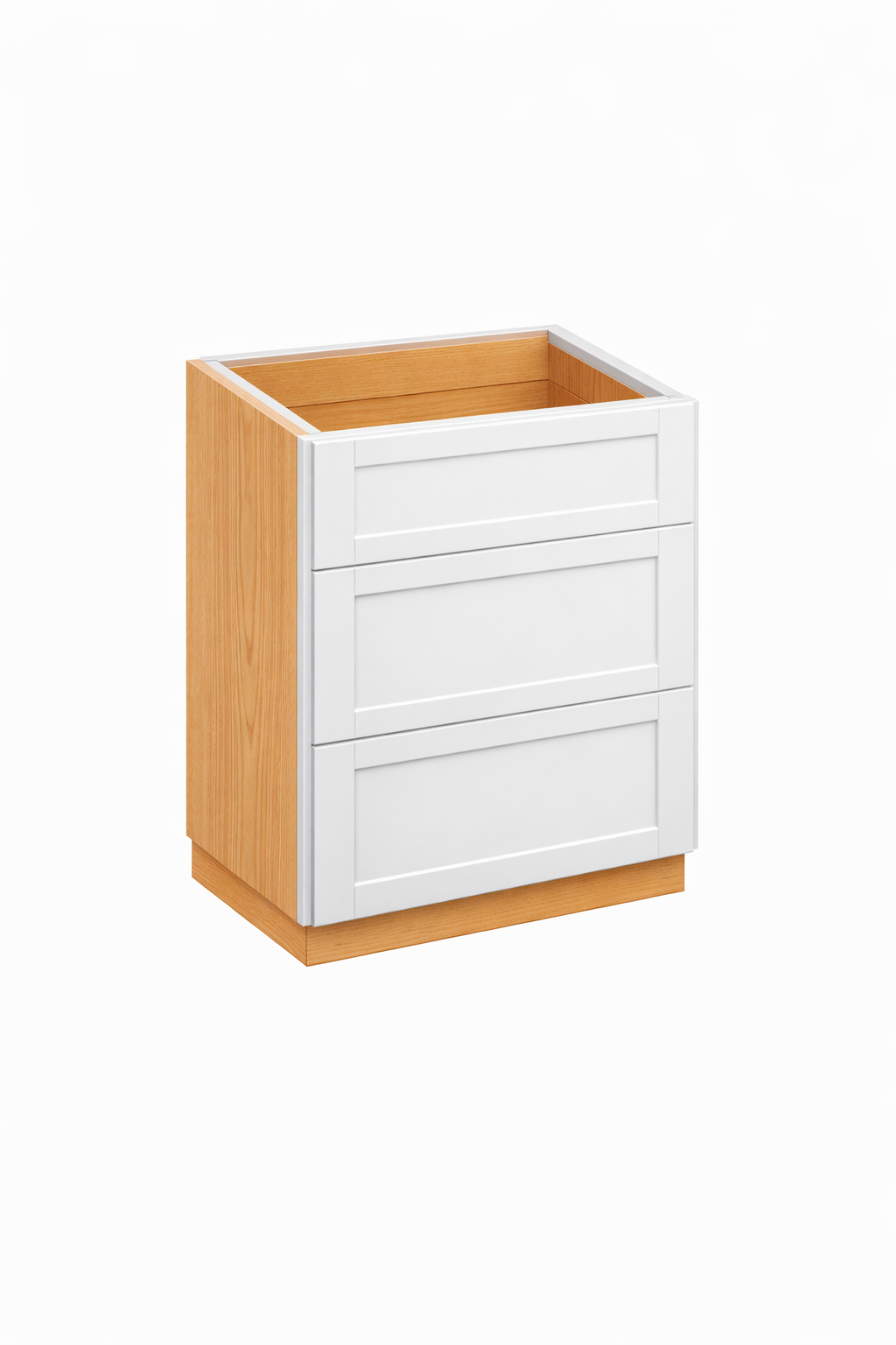 PWS-DB24 Premium White Shaker Drawer Base 24"
