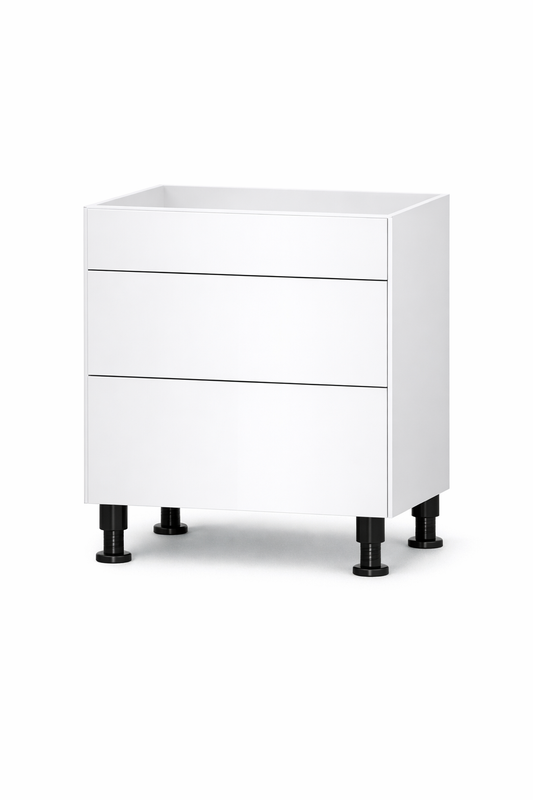 GW-DB30-3 Glossy White Drawer Base 30"
