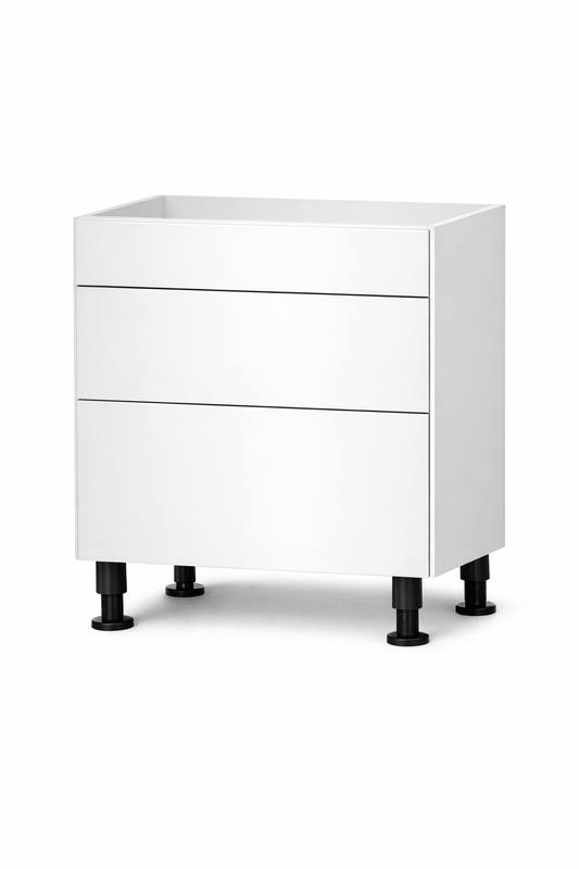 GW-DB36-3 Glossy White Drawer Base 36"