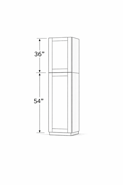 PWO-PC1890 White Oak Pantry 18" x 90"