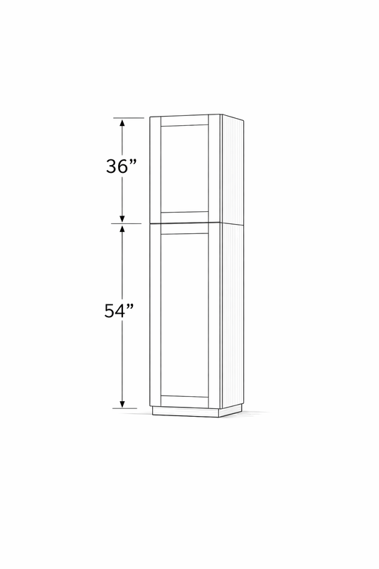 PWO-PC1890 White Oak Pantry 18" x 90"