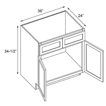 PWO-SB36 Premium White Oak Sink Base 36"