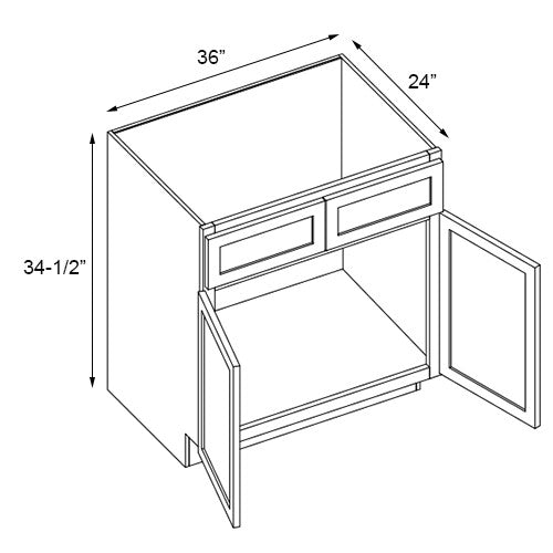 PWO-SB36 Premium White Oak Sink Base 36"