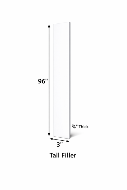 PWS-TF396 Premium White Shaker Tall Filler 3"x96"