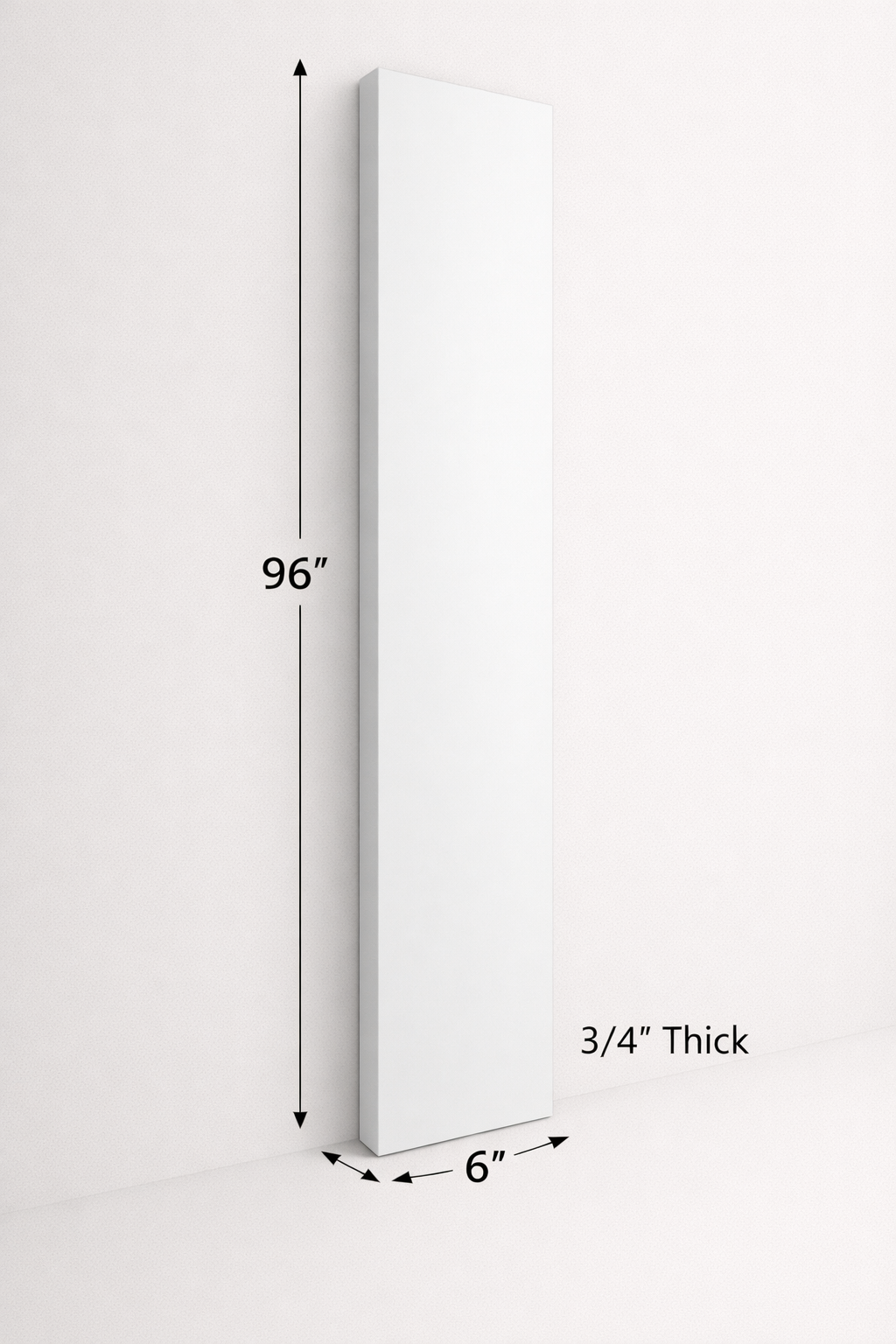 PWS-TF696 Premium White Shaker Tall Filler 6"x96"