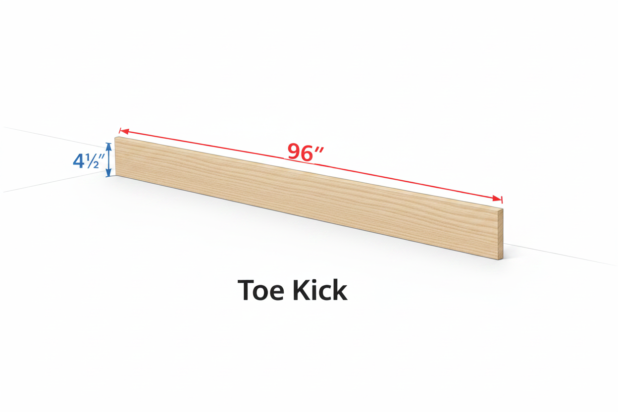 PWO-Tk8 Premium White Oak Toe Kick