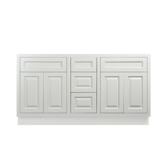 D5-VCD6021 Vintage White Vanity Double Sink Base 60"