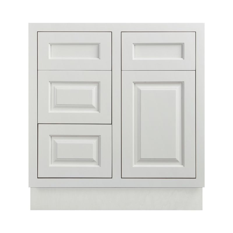 D5-VSD3021L Vintage White Vanity Sink Base drawer  30" Left