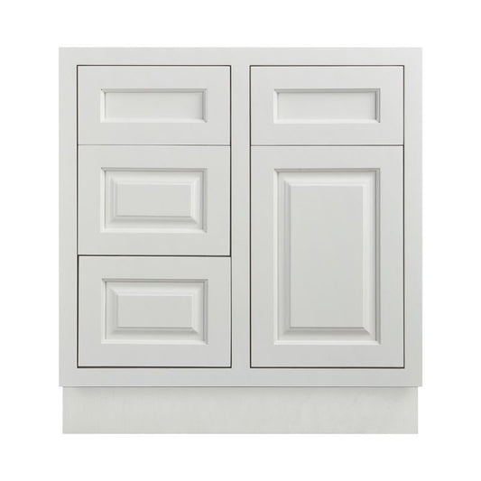 D5-VSD3021L Vintage White Vanity Sink Base drawer  30" Left