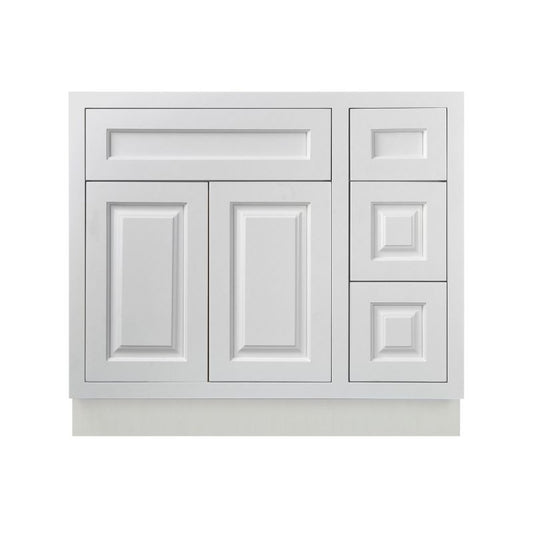 D5-VSD3621R Vintage White Vanity Sink Base drawer  36" Right