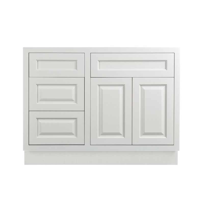 D5-VSD4221L Vintage White Vanity Sink Base drawer  42" Left