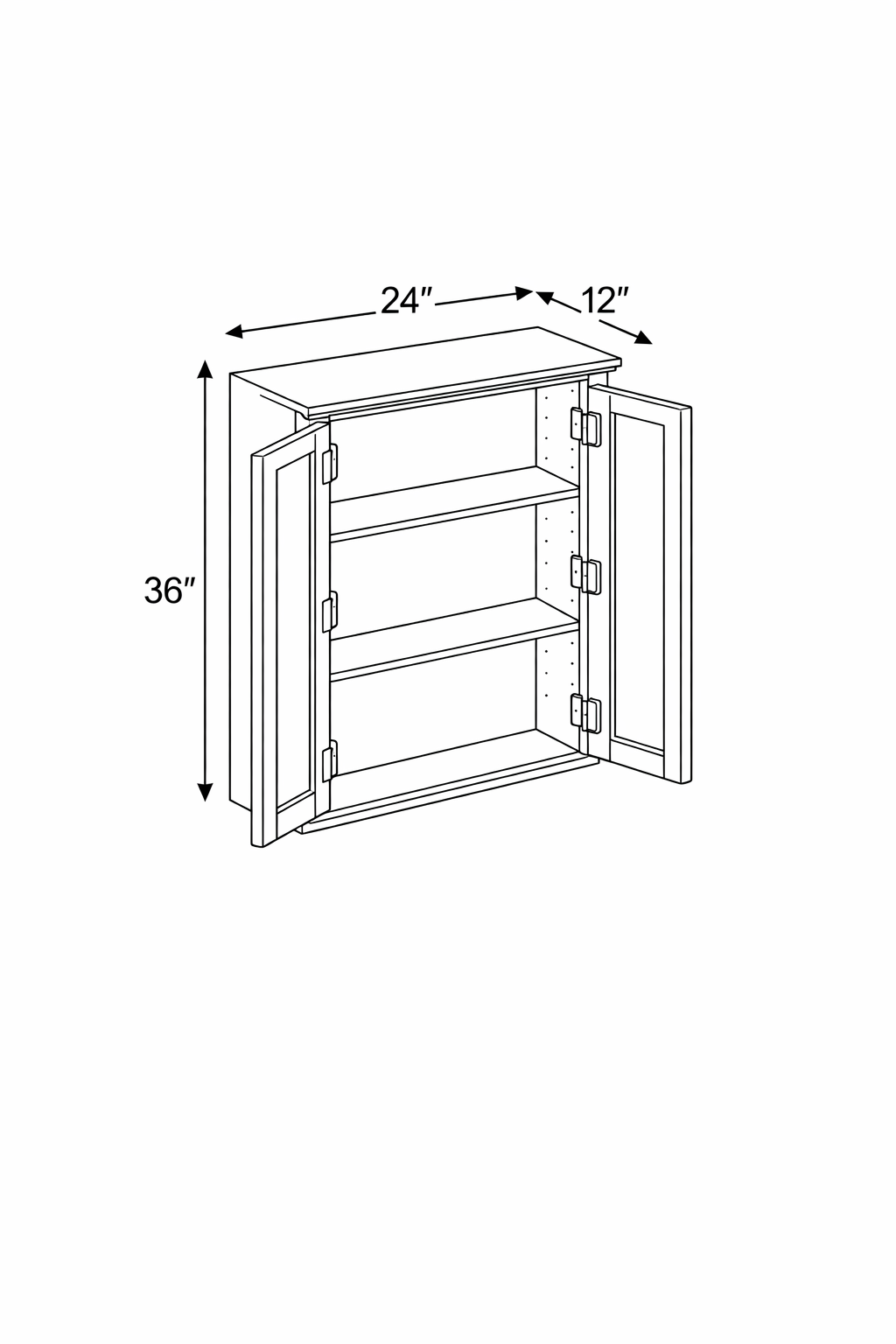 PWO-W2436 Premium White Oak Wall 24"x36"