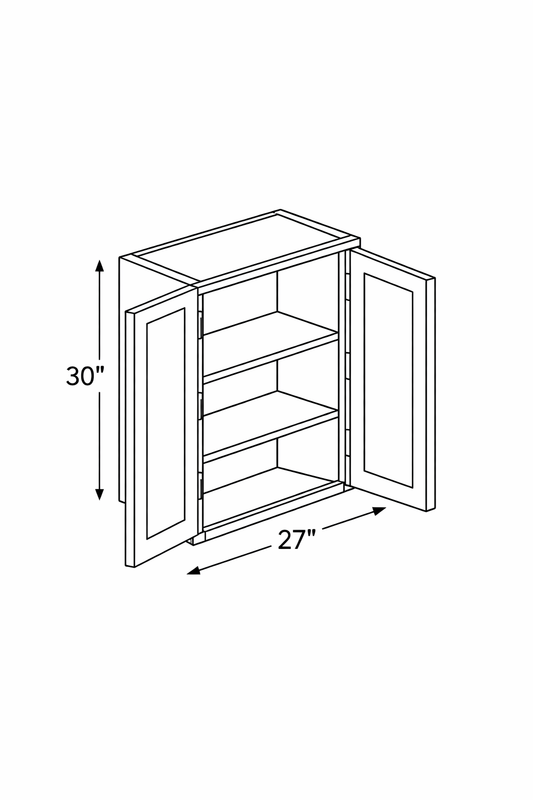 PWO-W2730 Premium White Oak Wall 27"x30"