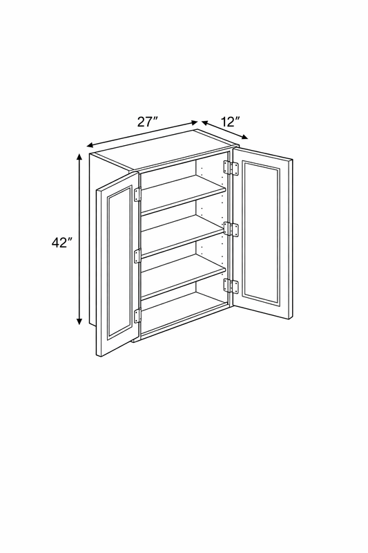 PWO-W2742 Premium White Oak Wall 27"x42"