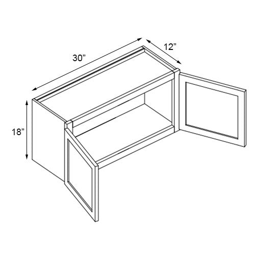PWO-W3018 Wall Bridge Cabinet 30"x18"