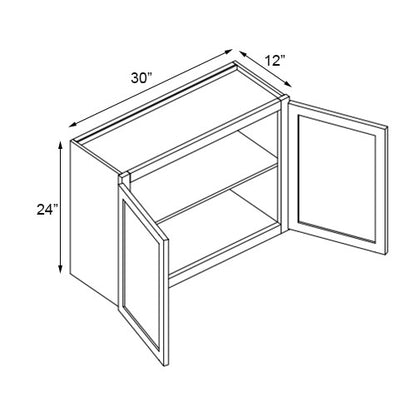PWO-W3024 Wall Bridge Cabinet 30"x24"