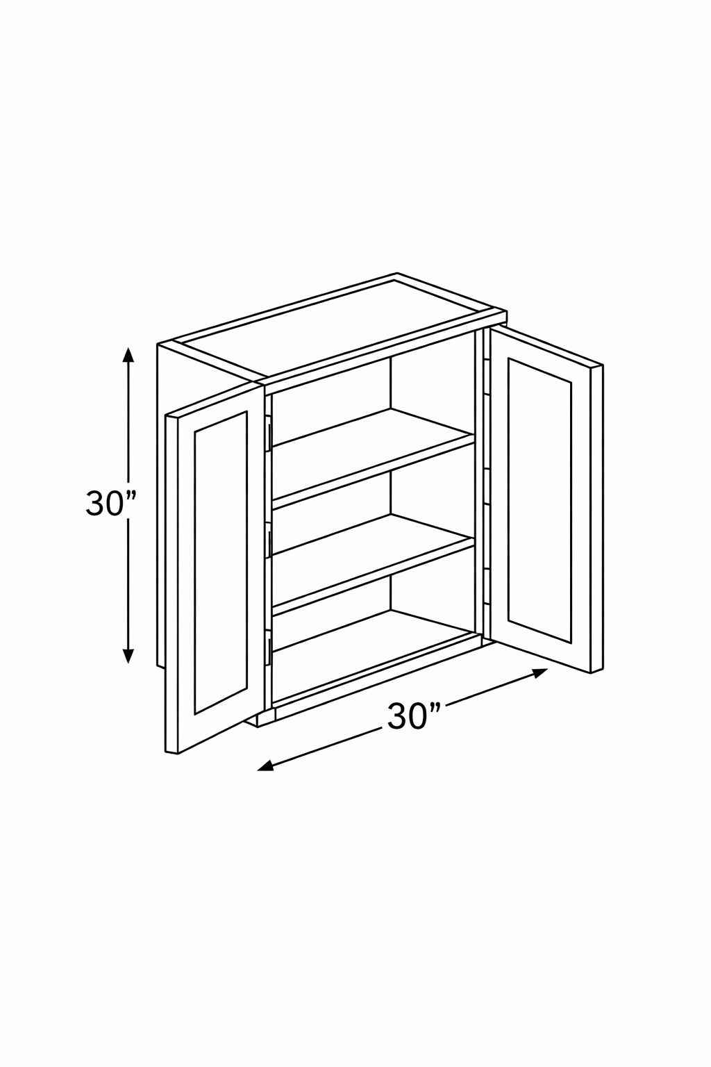 PWO-W3030 Premium White Oak Wall 30"x30"