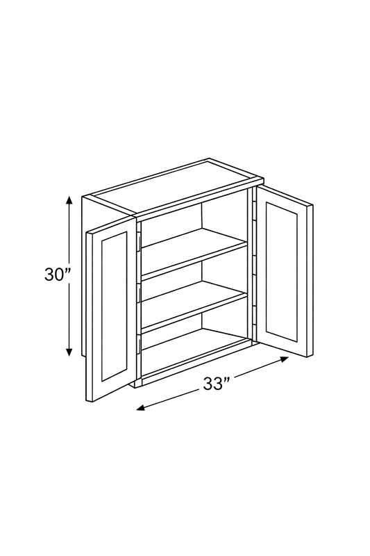 PWO-W3330 Premium White Oak Wall 33"x30"