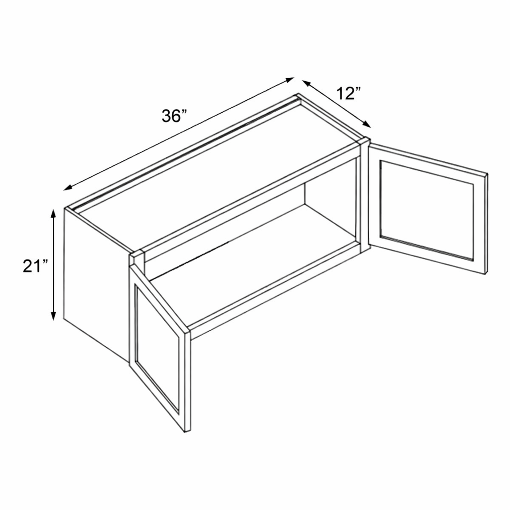 PWO-W3621 Wall Bridge Cabinet 36"x21"