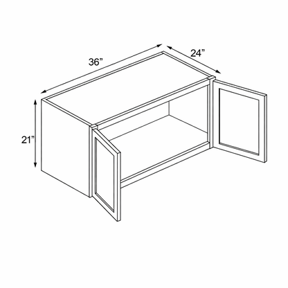 PWO-W362124 Wall Bridge Cabinet 36"x21"x24"