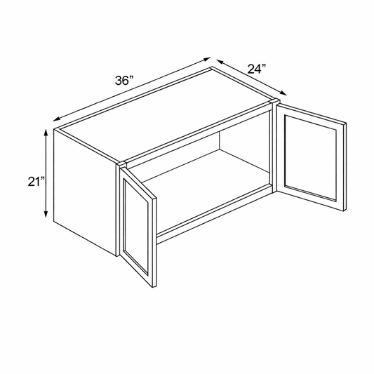 PWO-W362124 Wall Bridge Cabinet 36"x21"x24"