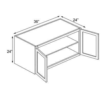 PWO-W362424 Wall Bridge Cabinet 36"x24"x24"
