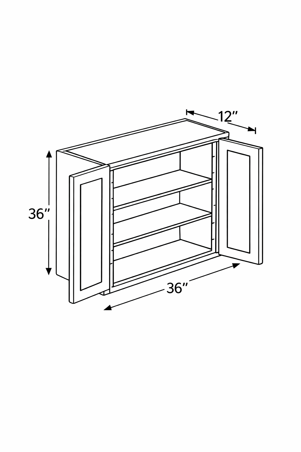 PWO-W3636 Premium White Oak Wall 36"x36"
