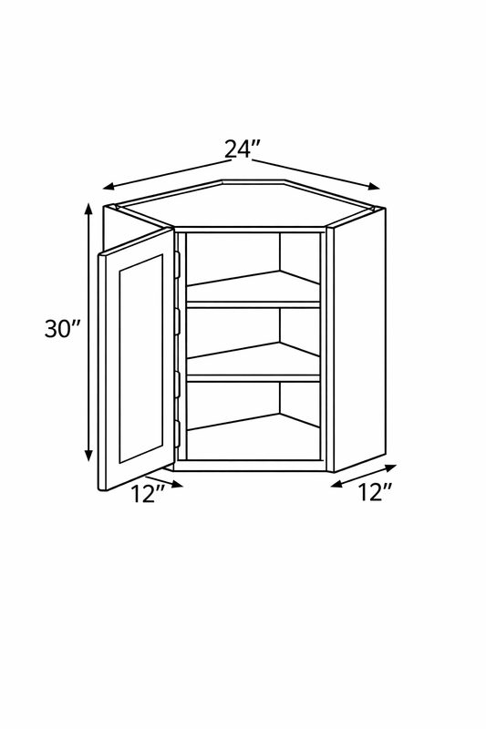 PWO-WDC2430 Premium White Oak Corner Wall 24"x30"