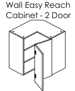 GW-WER2430 Glossy White Corner Wall Cabinet 24x30