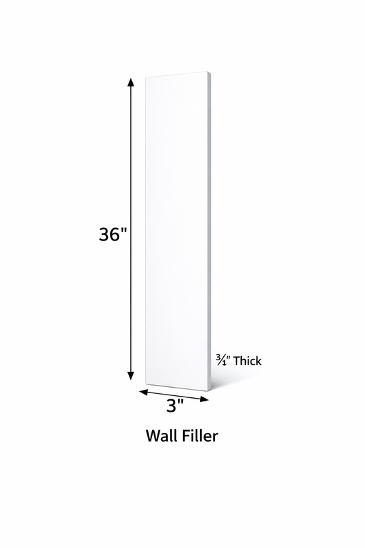 PWS-WF336 Premium White Shaker Wall Filler 3"x36"