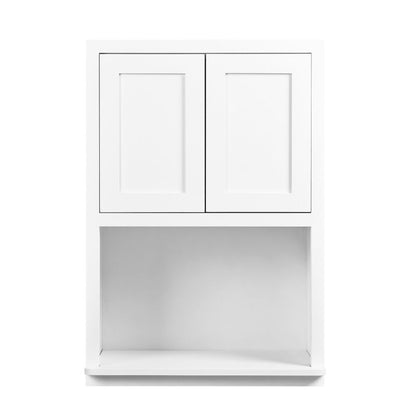 D1-WMC2739 Snow White Wall Microwave Cabinet 27" x 39"