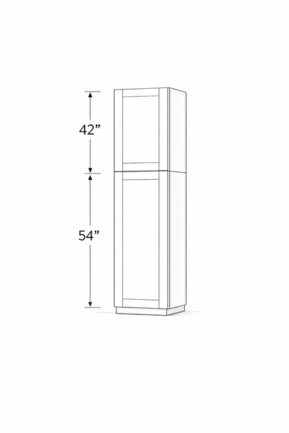 PWO-PC1896 White Oak Pantry 18" x 96"