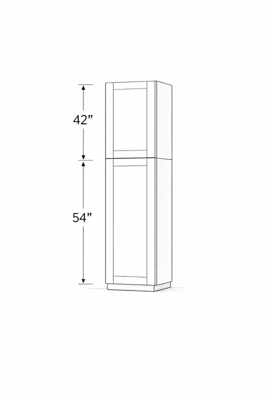 PWO-PC1896 White Oak Pantry 18" x 96"