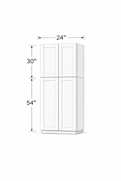 PWO-PC2484 White Oak Pantry 24" x 84"