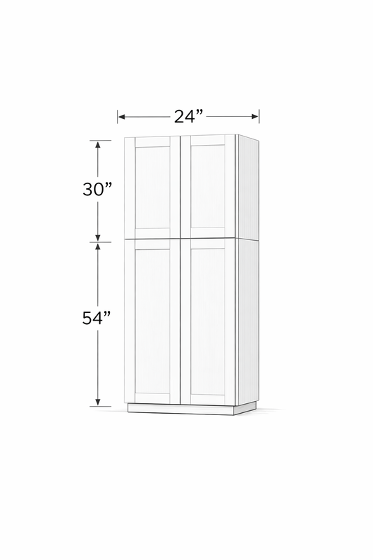 PWO-PC2484 White Oak Pantry 24" x 84"