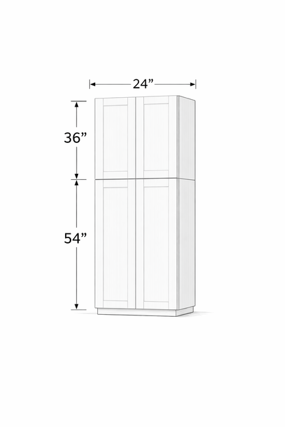 PWO-PC2490 White Oak Pantry 24" x 90"
