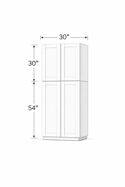PWO-PC3084 White Oak Pantry 30" x 84"