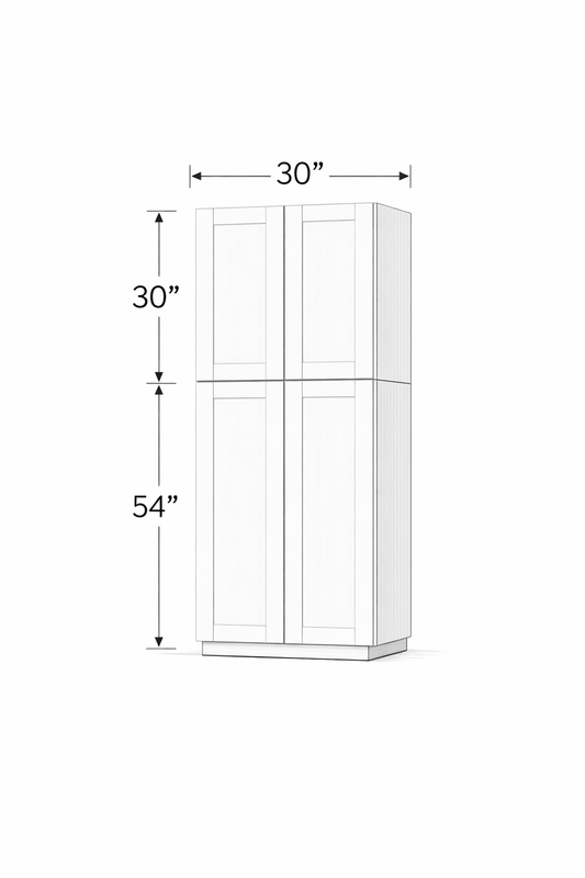 PWO-PC3084 White Oak Pantry 30" x 84"