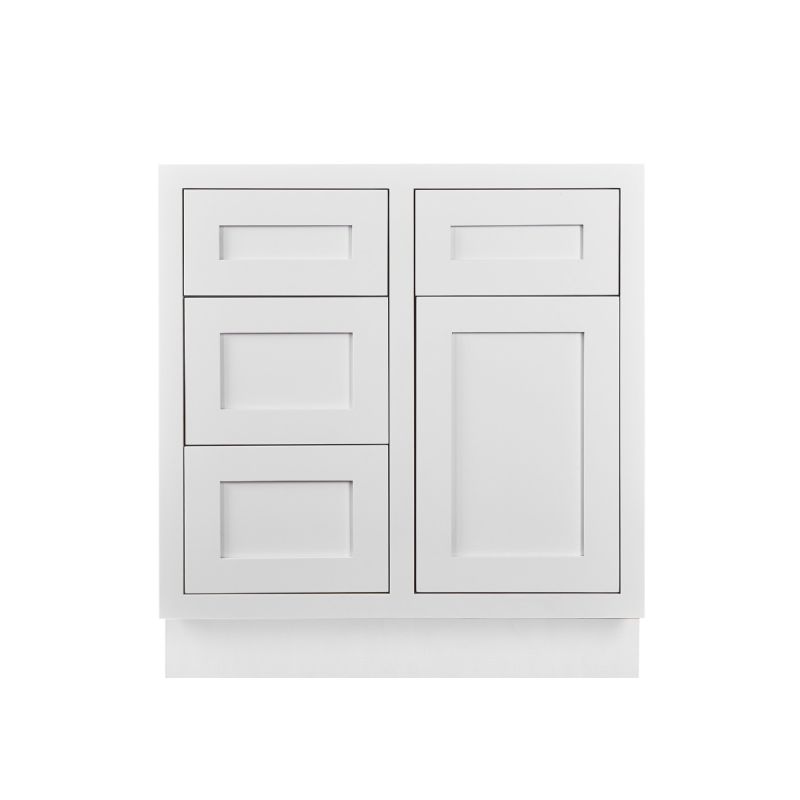 D1-VSD3021L Snow White Vanity Sink Base drawer  30" Left