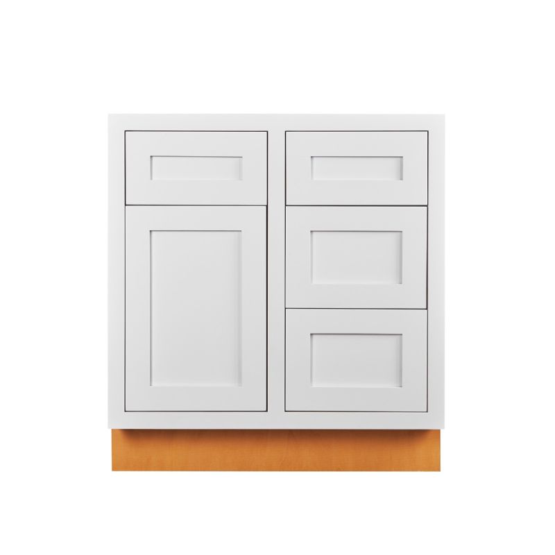 D1-VSD3021R Snow White Vanity Sink Base drawer  30" Right